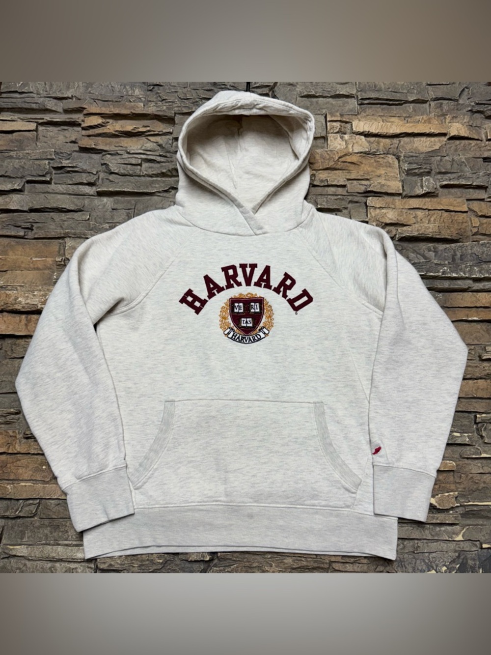 Harvard University Hoodie Sweatshirt Womens Large Gray Ivy League Pullover Nice